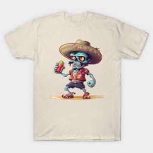 Beach Zombie Blue T-Shirt